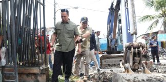 Walikota Serang Tinjau Betonisasi di Terumbu Kasemen, Warga Diminta Tidak Dirikan Bangunan di Atas Drainase
